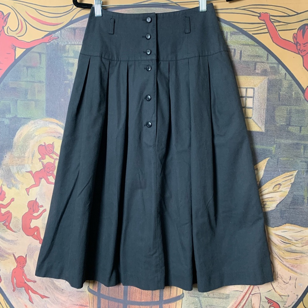 High Waisted Garey Petites Grey Midi Skirt